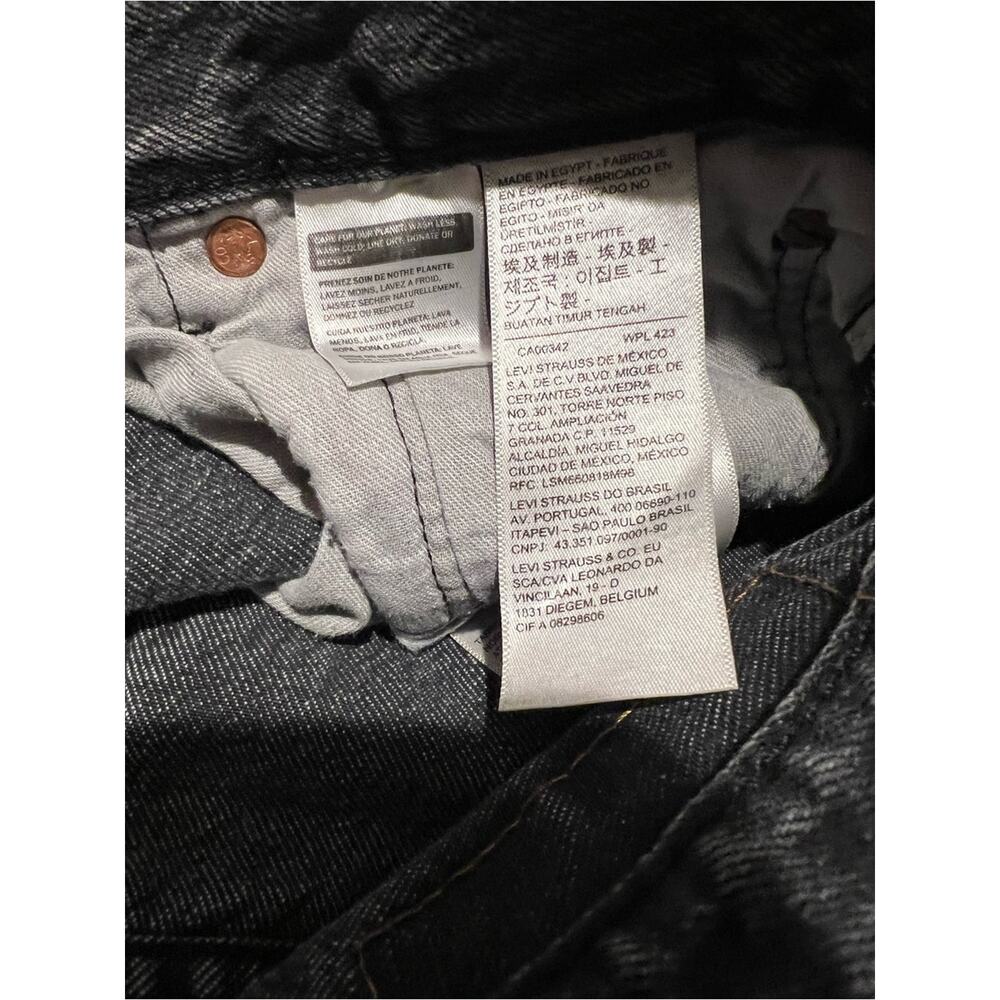 Vintage Levi’s 501 Faded Black Jeans W32 L30 Button Fly Straight Leg Denim - Picture 5 of 7